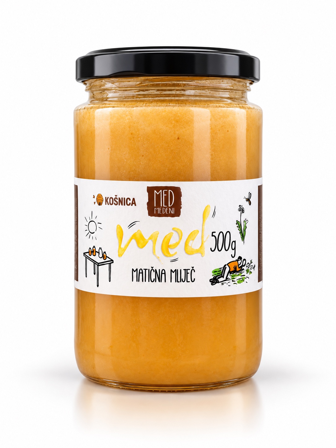 Med i matična mliječ Med Medeni, tegla 500 g