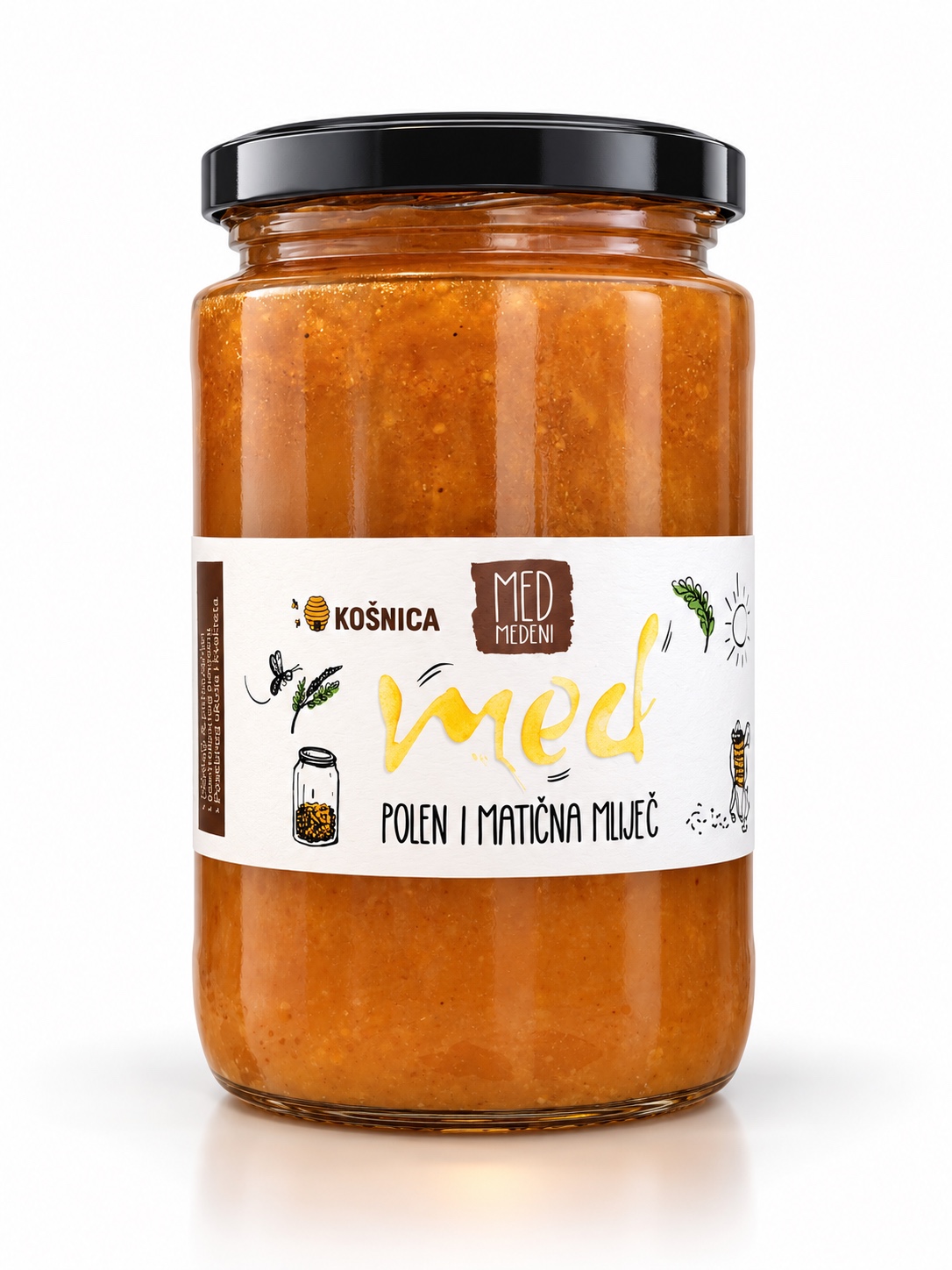 Med, polen i matična mliječ Med Medeni, tegla 500 g